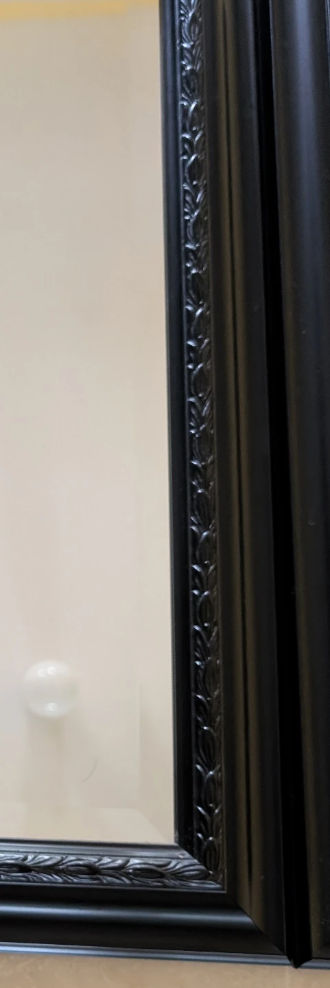Set of 2 Black Framed Decorative Mirrors - photo 3