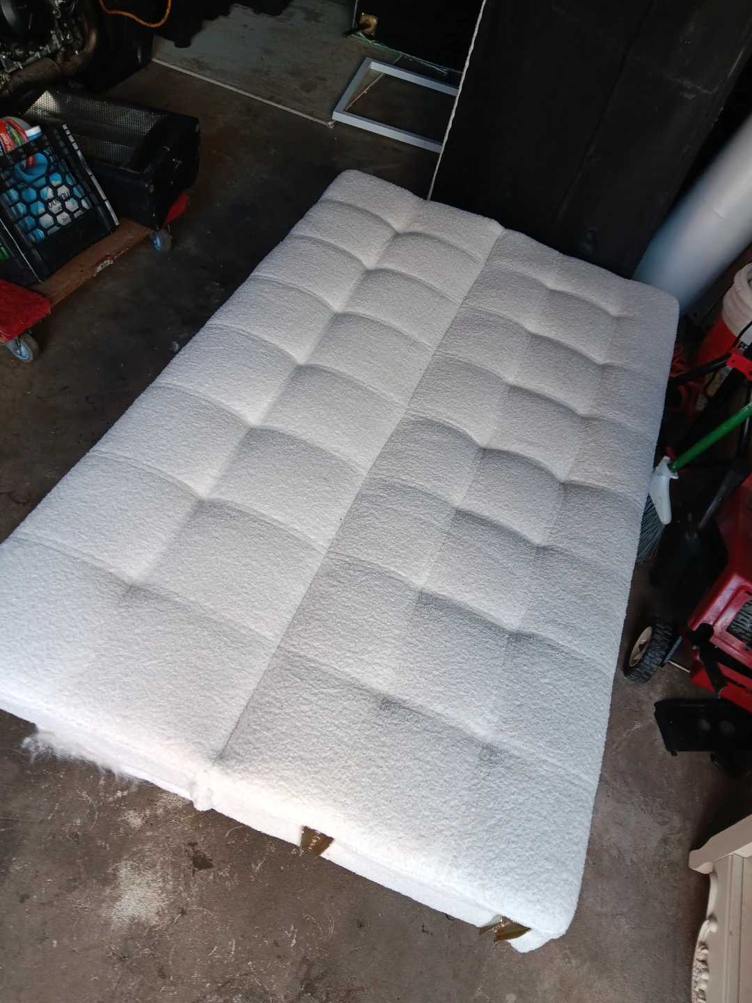 White Tufted Futon Mattress