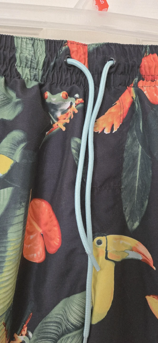 Men's Swim Trunks - Tropical Toucan & Frog Print - photo 2