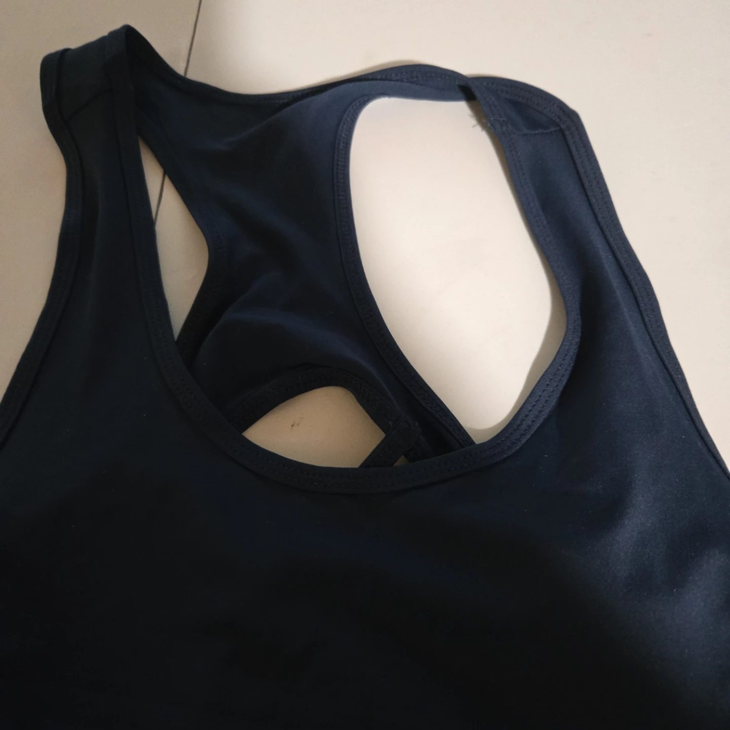 Women's Dark Blue Sports Bra with "ENJOY" Logo - photo 2