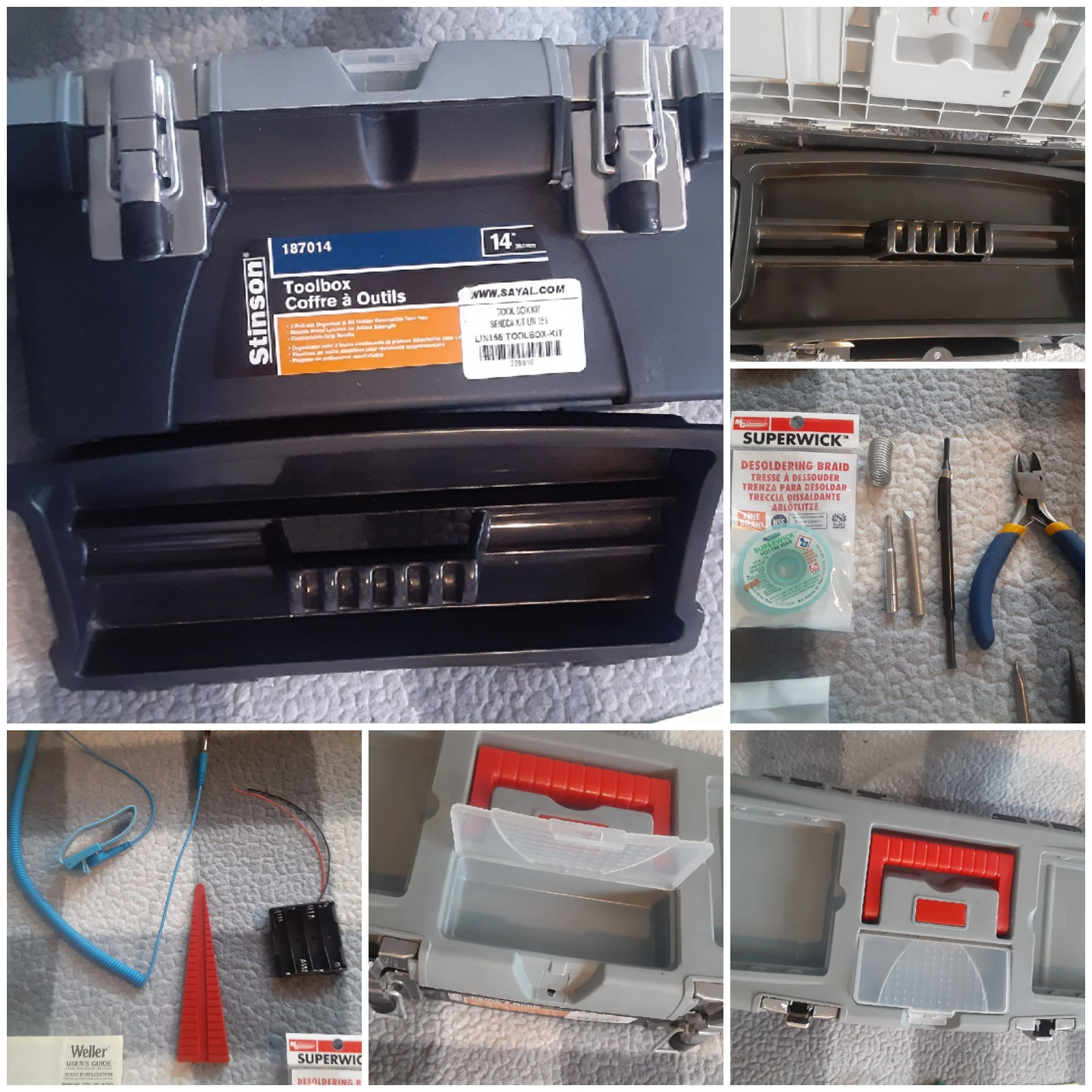 Assorted Electronic Components and Tools Kit