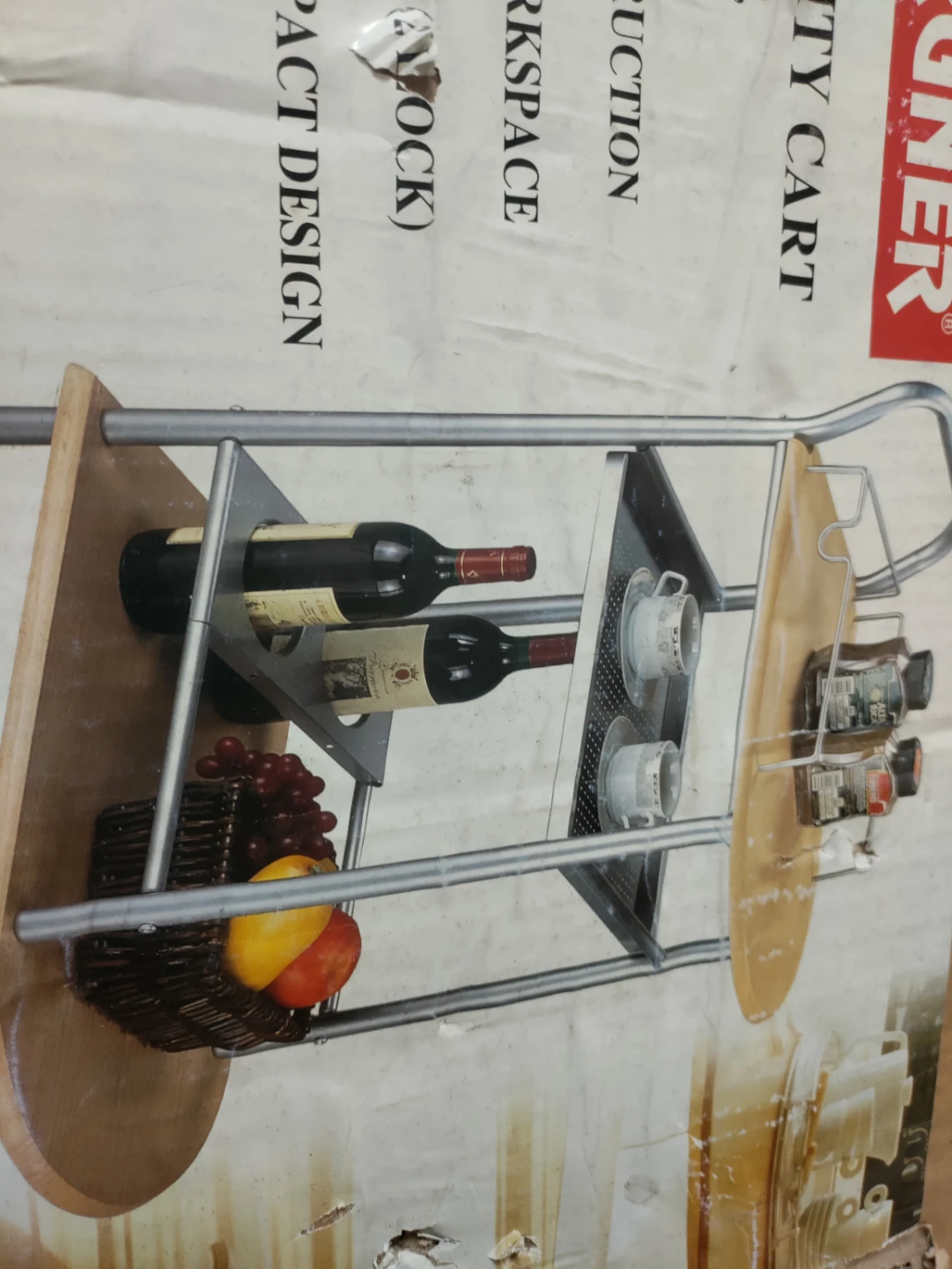 Bergner Kitchen Utility Cart - W:24" D:14" H:33" - photo 2