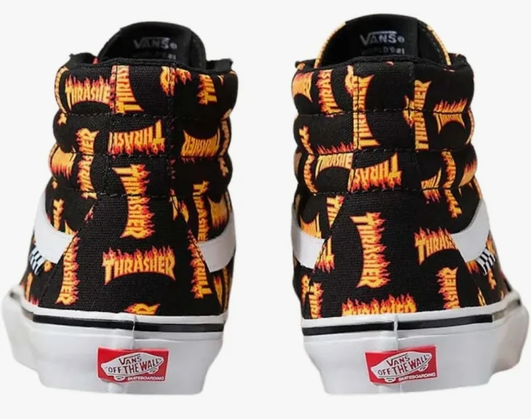 Vans Skate Sk8-Hi Thrasher Black/Multi High Top Shoes Size 10.5 - photo 3
