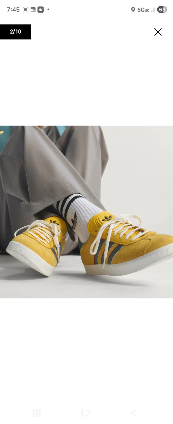 Adidas Gazelle Bob Marley Edition Yellow Suede Sneakers - photo 2