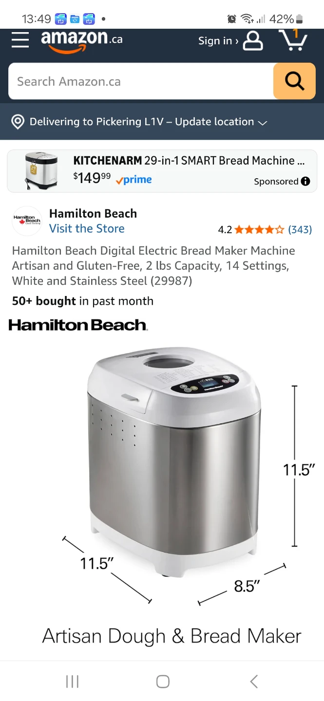 Hamilton Beach Artisan Dough & Bread Maker - photo 3