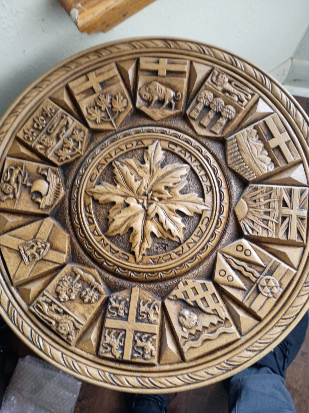 Canadian Wood Carving Plaque - Yellowknife, NWT - photo 4