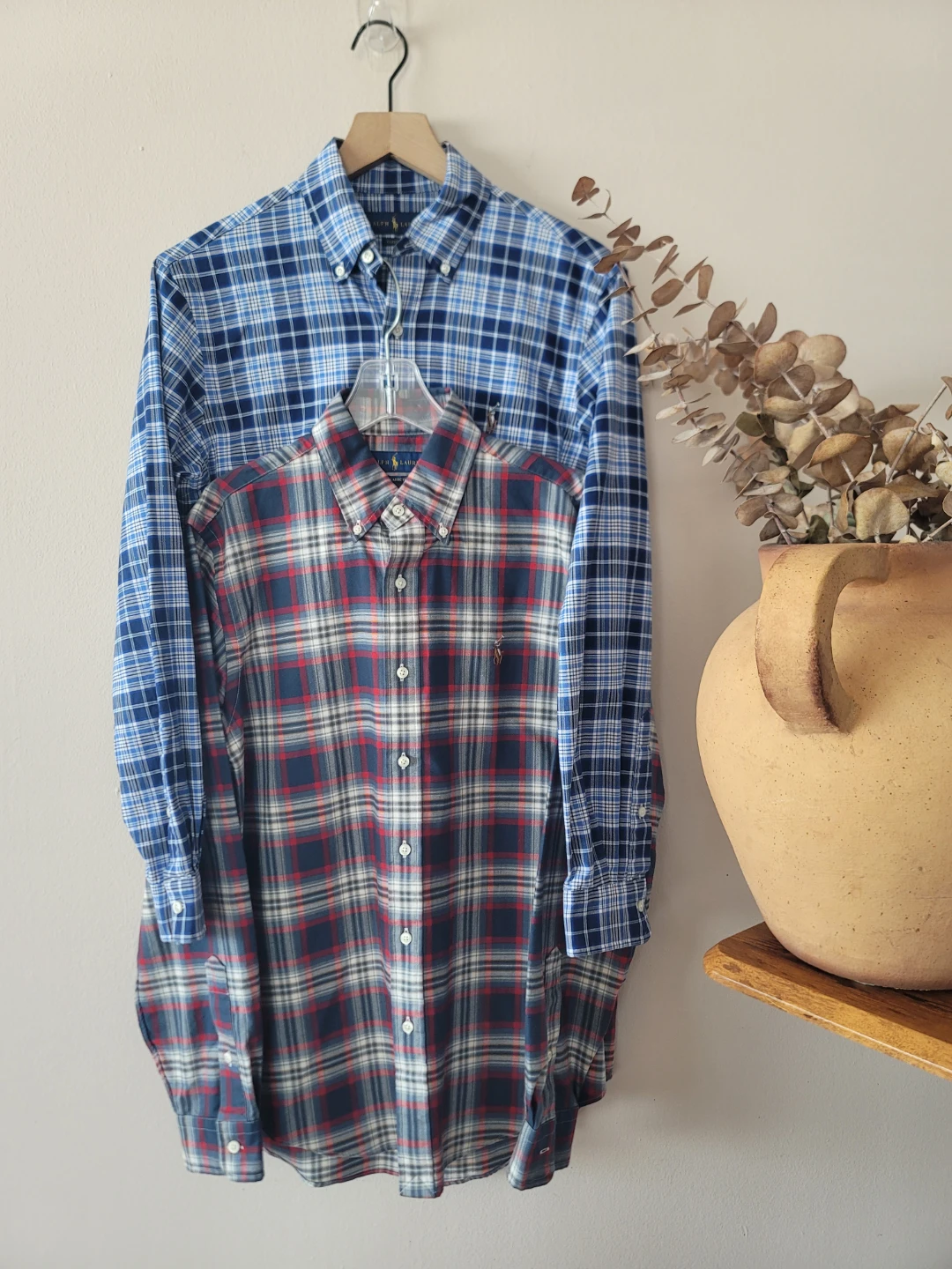 Polo Ralph Lauren Plaid Button-Downs Sz S Set Of 2 Cotton Preppy