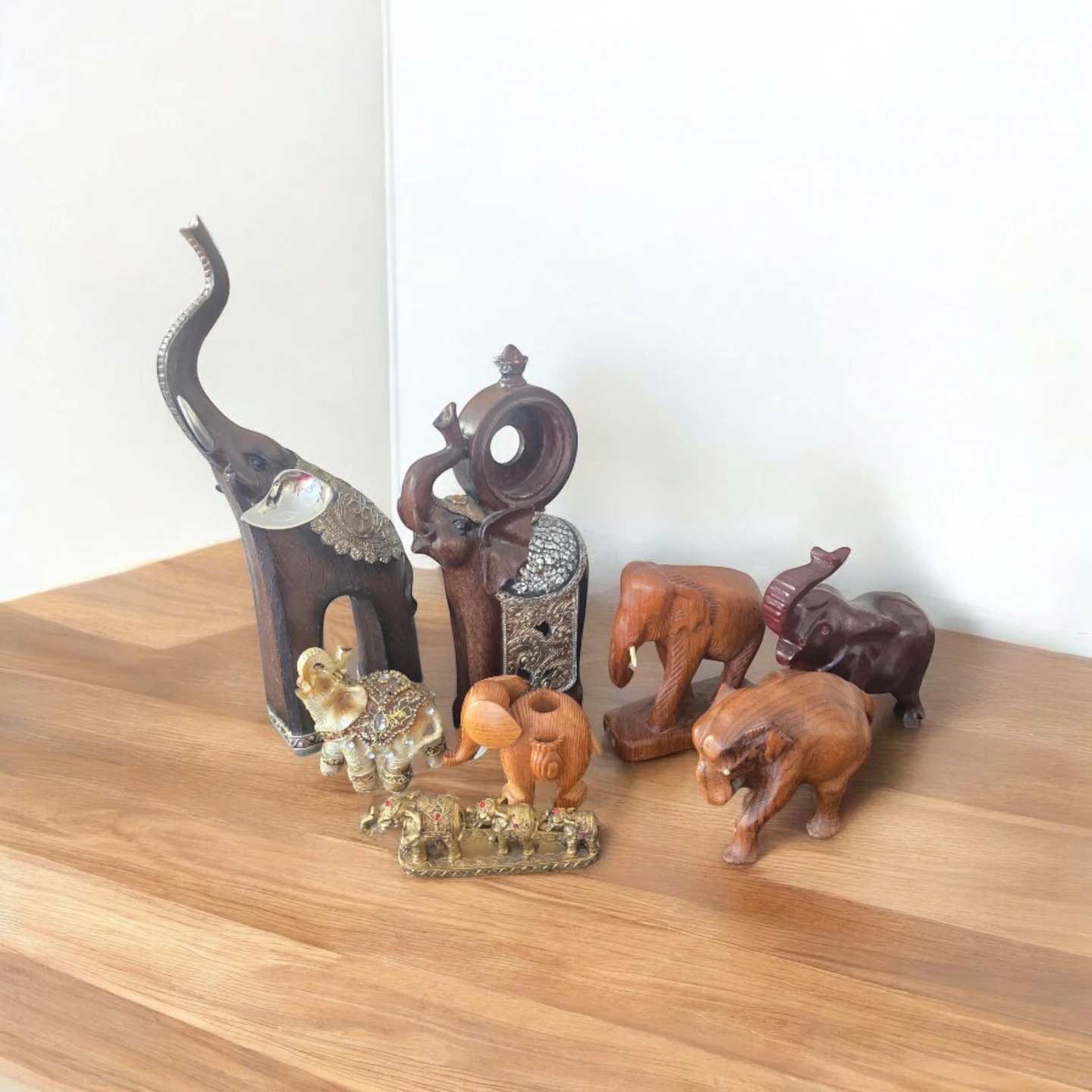 Assorted Elephant Figurines Collection