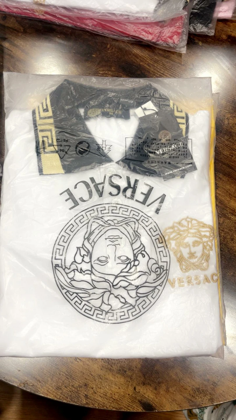 Versace Medusa Polo Shirt - White/Gold - photo 3