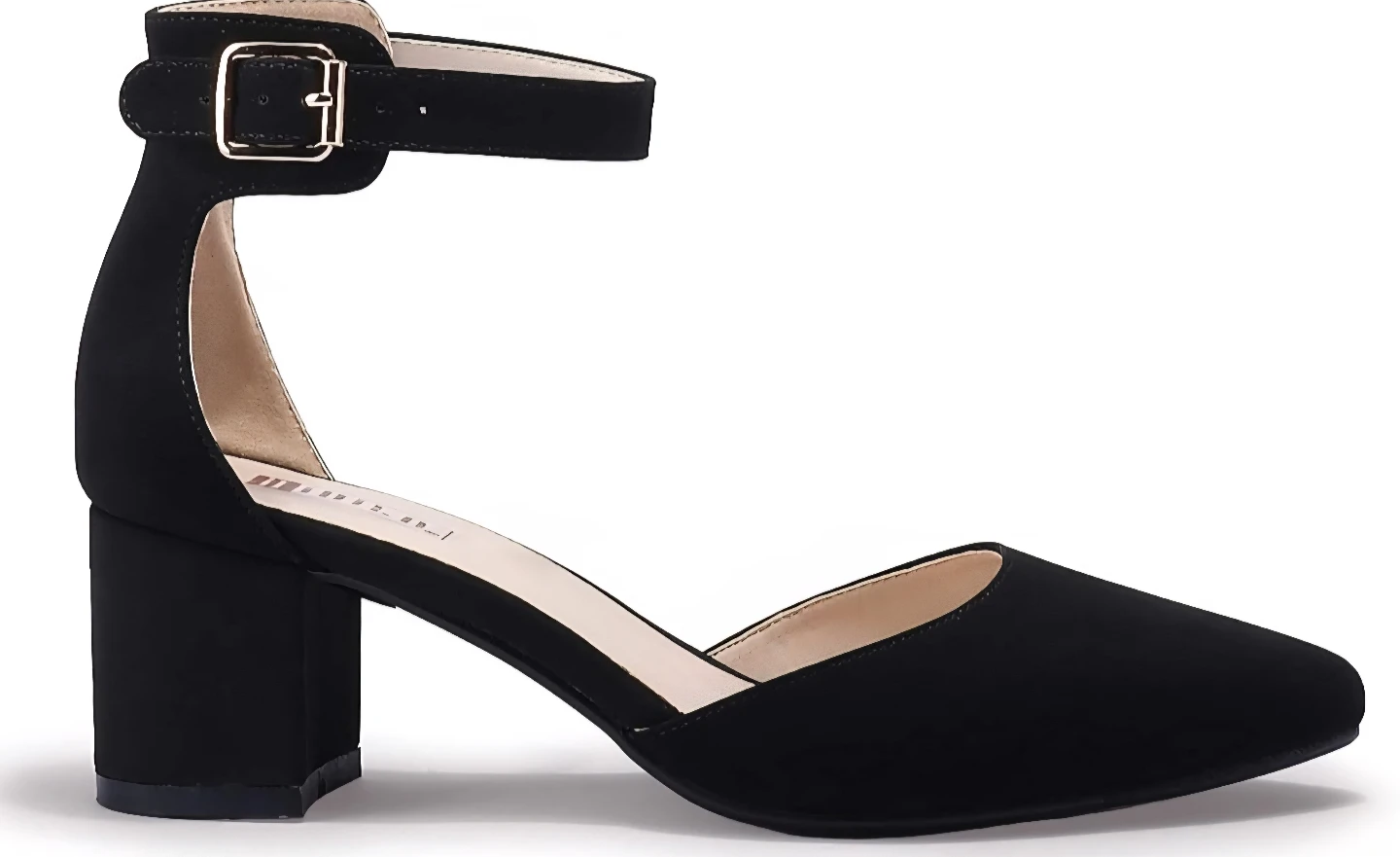 Black Block Heel Ankle Strap Shoes - Size 9.5 - photo 3