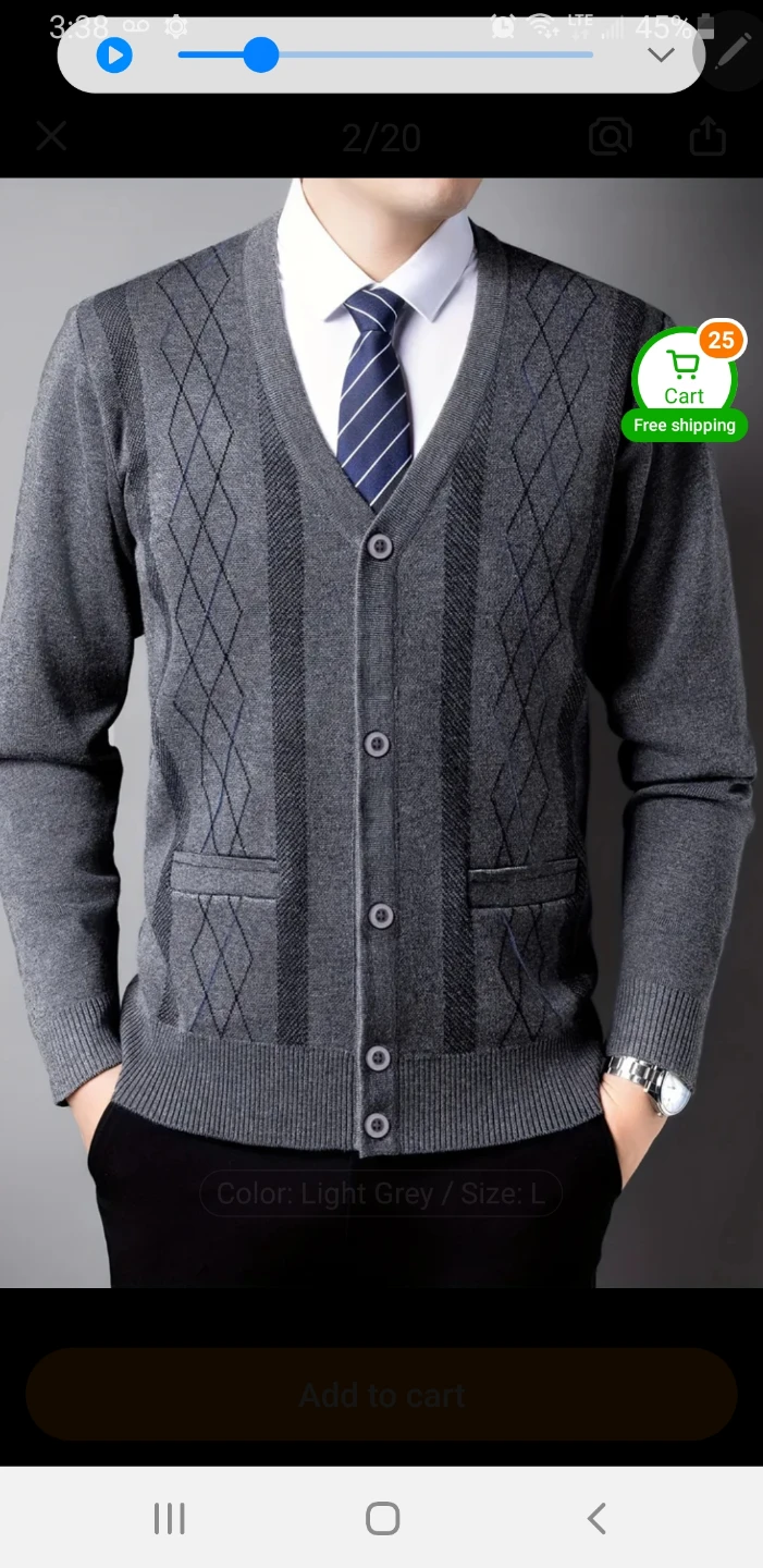 Hand knit made to measure men's sweater - photo 3