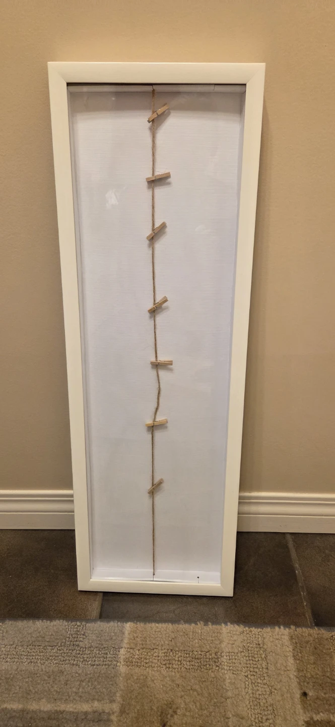 White Picture Frame with Clips