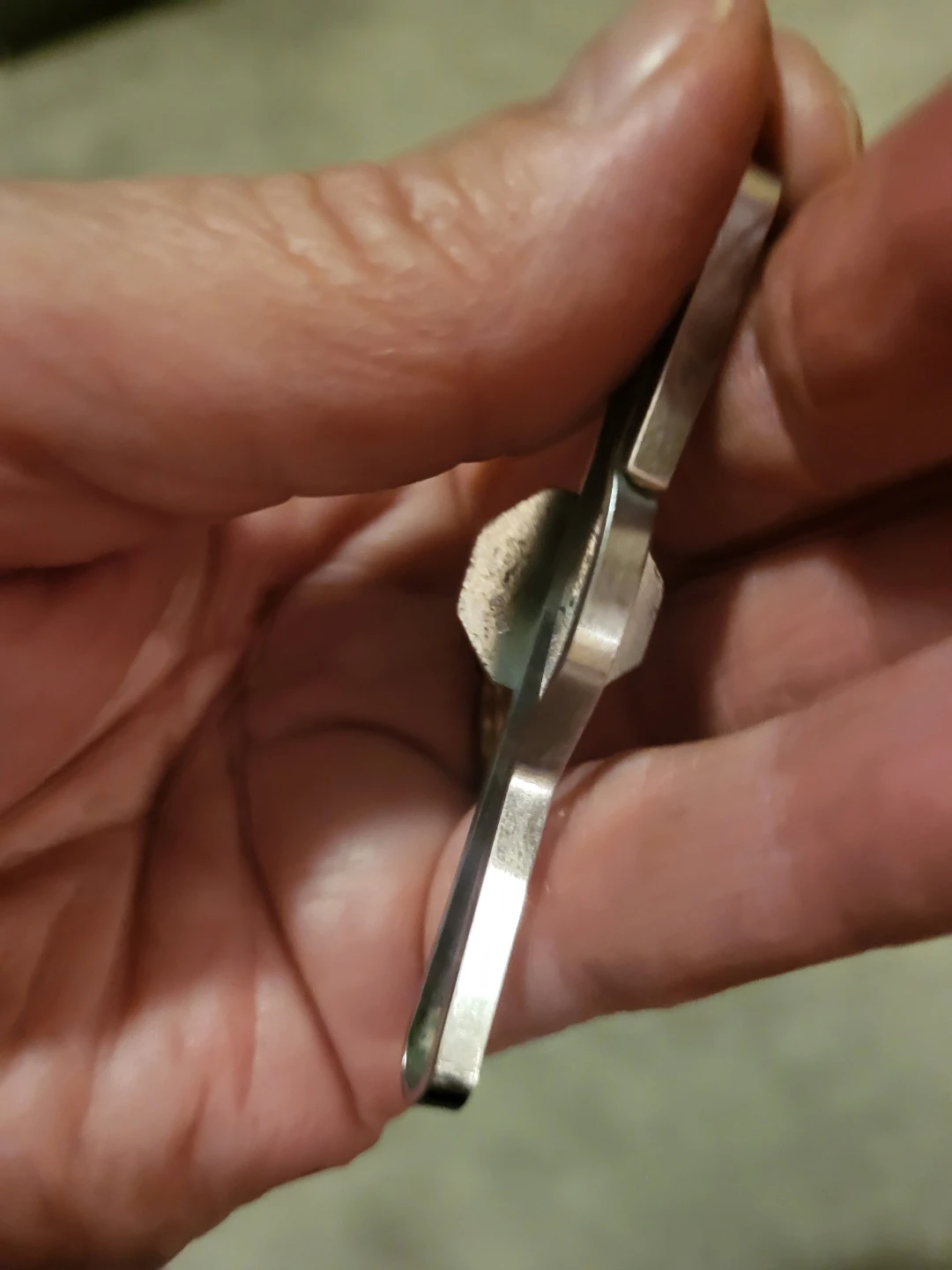 Vintage Tie Clip with Geometric Inlay - photo 3