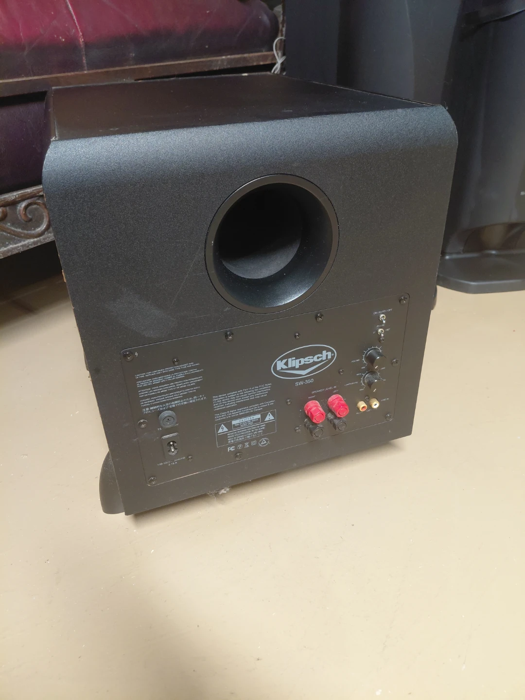 Klipsch SW-350 Subwoofer and Sony Speakers - photo 2