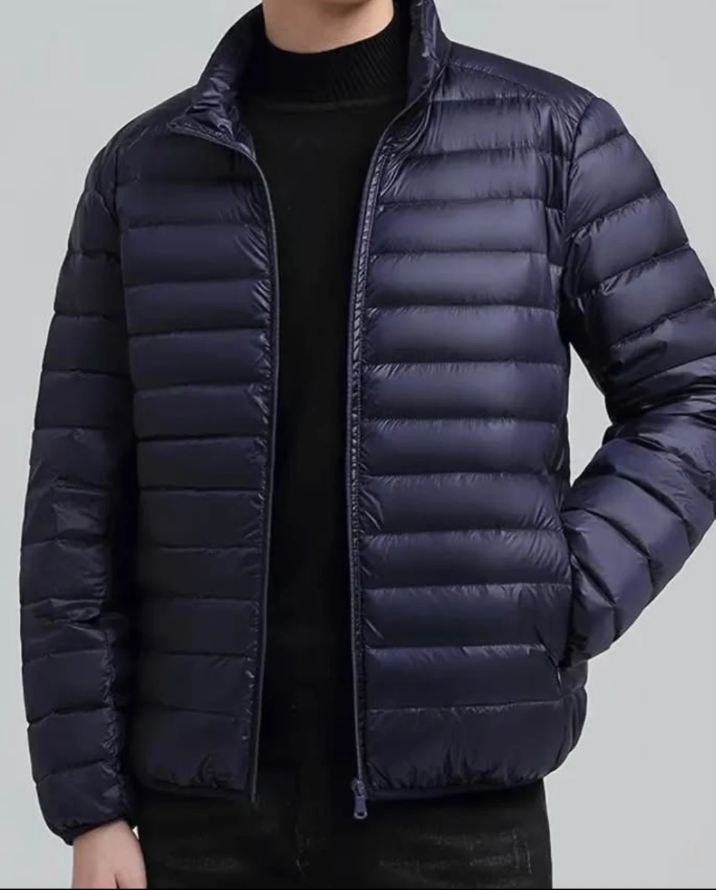 Men's Navy Blue Puffer Jacket - photo 2