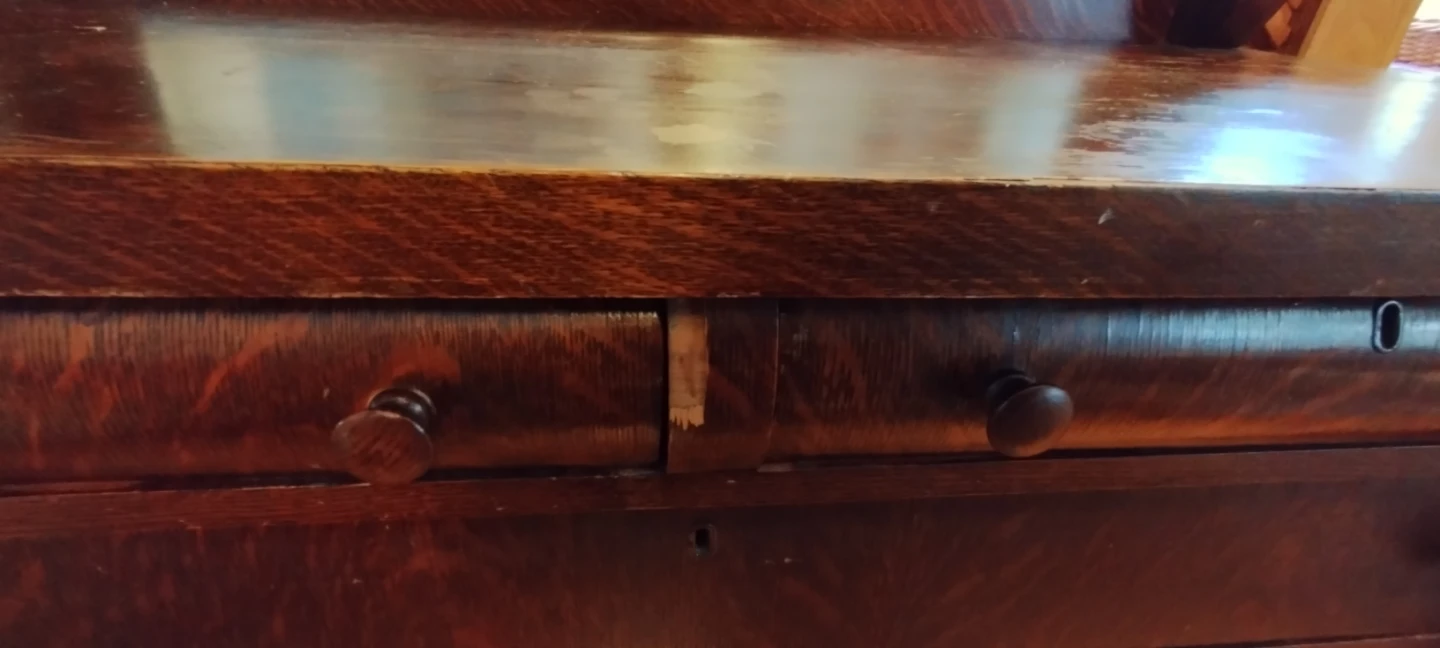 Antique Wooden Dresser with Mirror - photo 2