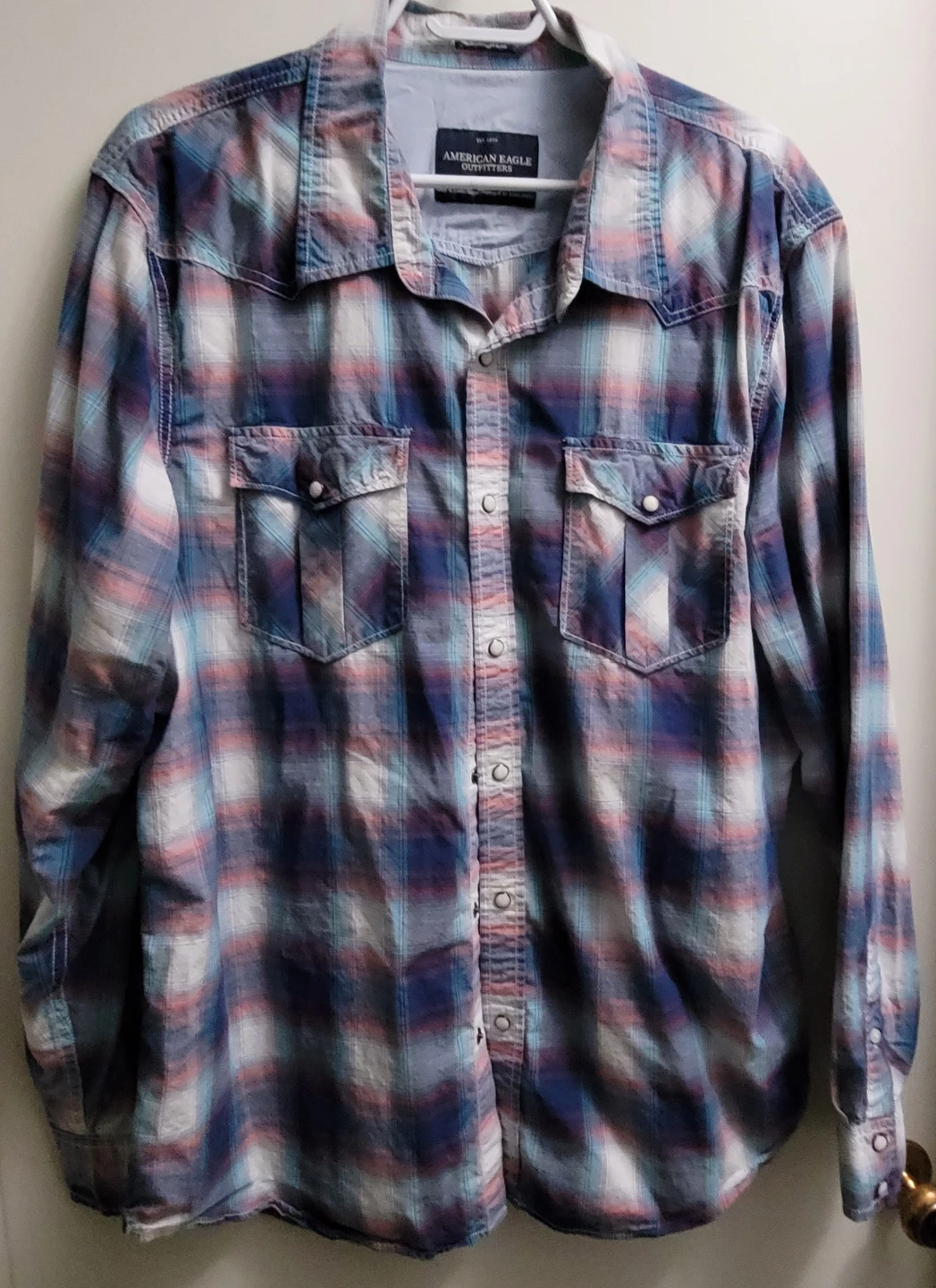 American Eagle Outfitters Plaid Long Sleeve Shirt XXL/TTG