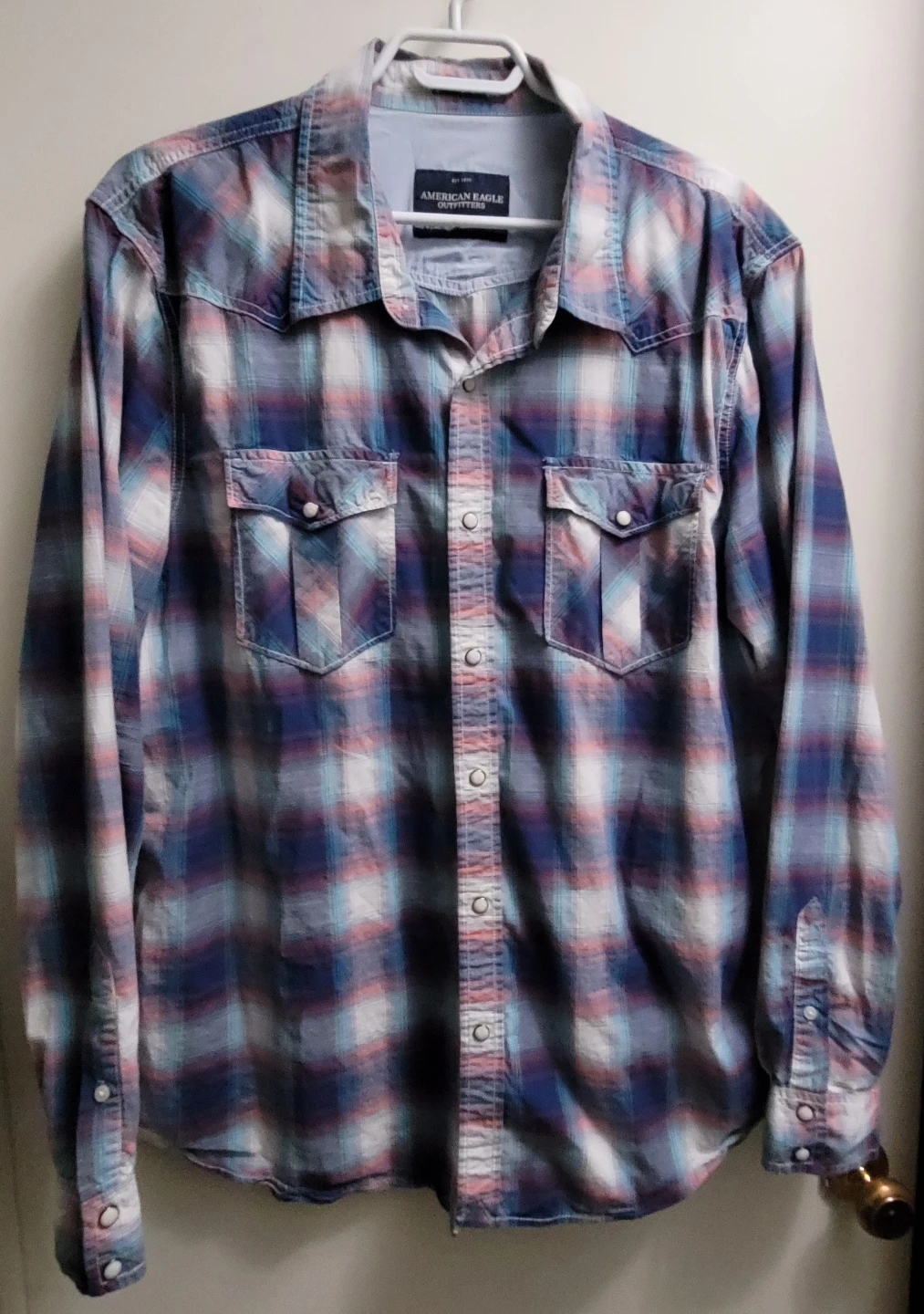American Eagle Outfitters Plaid Long Sleeve Shirt XXL/TTG - photo 4