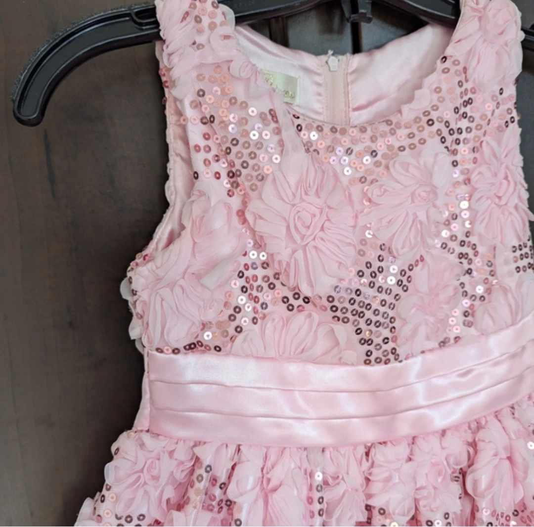 Pink Sequin Flower Dress - photo 3