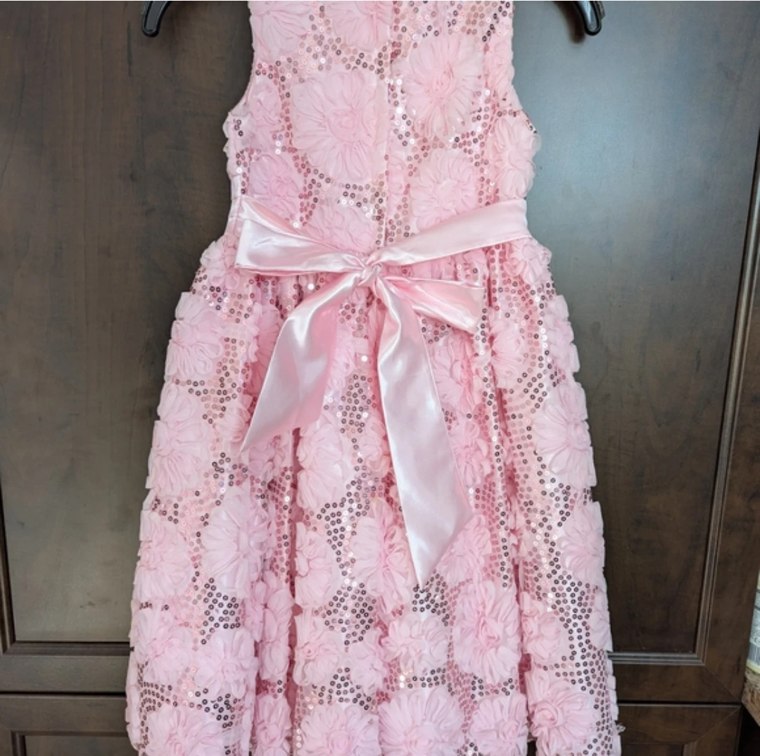 Pink Sequin Flower Dress - photo 5