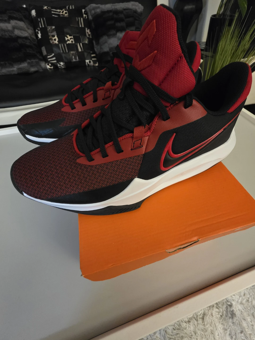 Nike Precision VI Basketball Shoes - Red/Black - Size 11.5