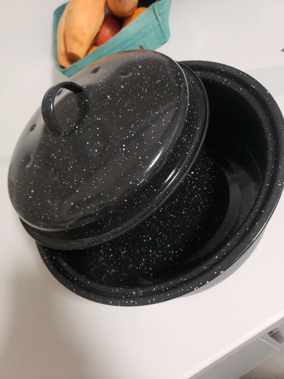 Granite Ware Round Roasting Pan with Lid brand new never used