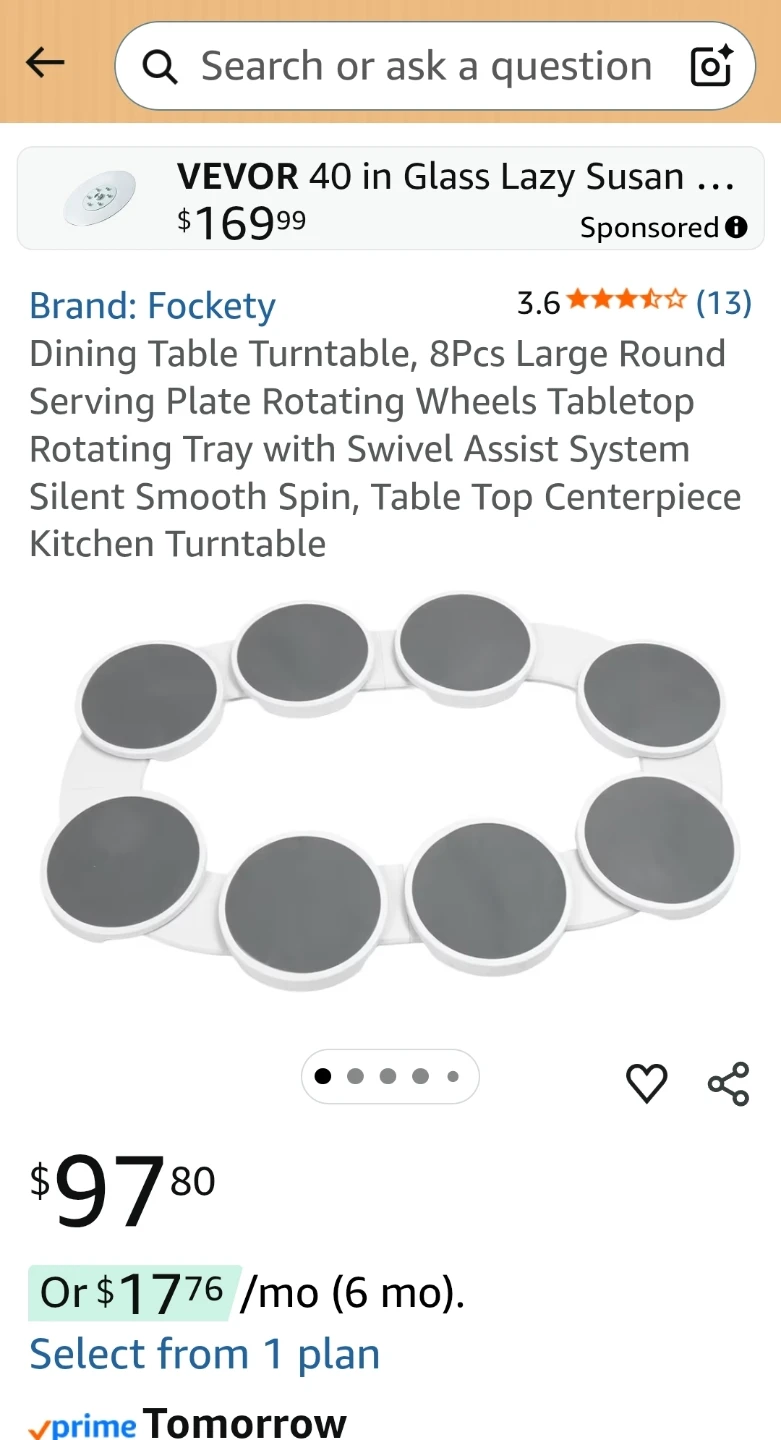 Lazy Susan for Rectangular Tables - 8 Trays