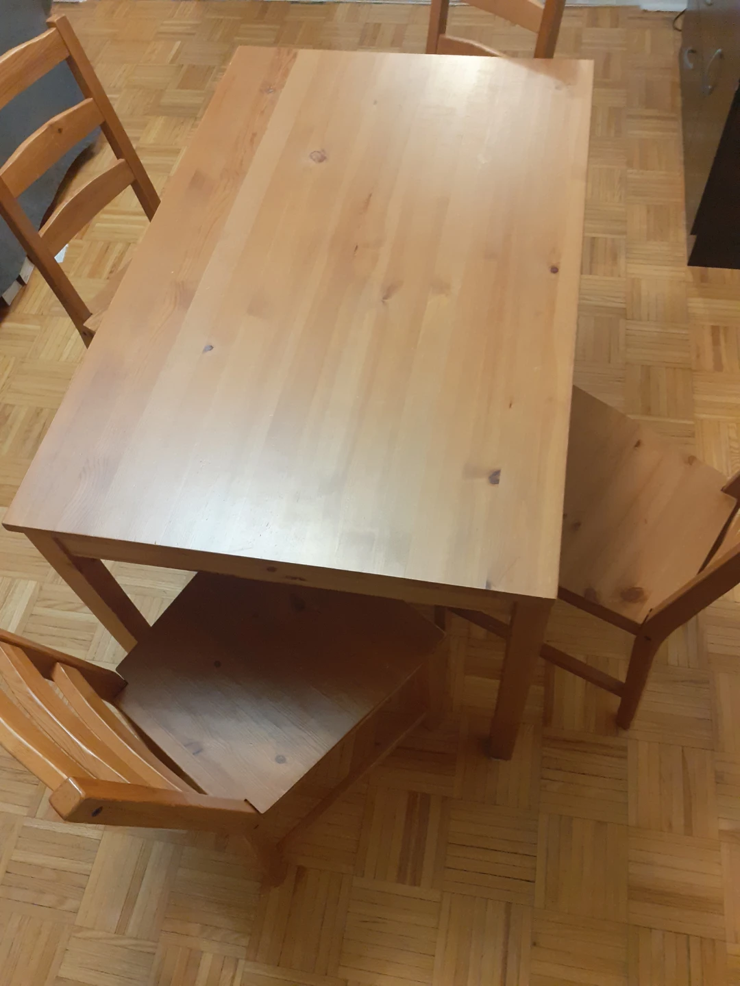 IKEA Wood Dining Table Set with 4 Chairs - photo 2