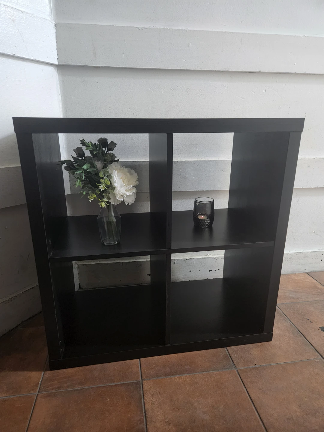 IKEA kallax cube storage shelf unit 2x2 black
