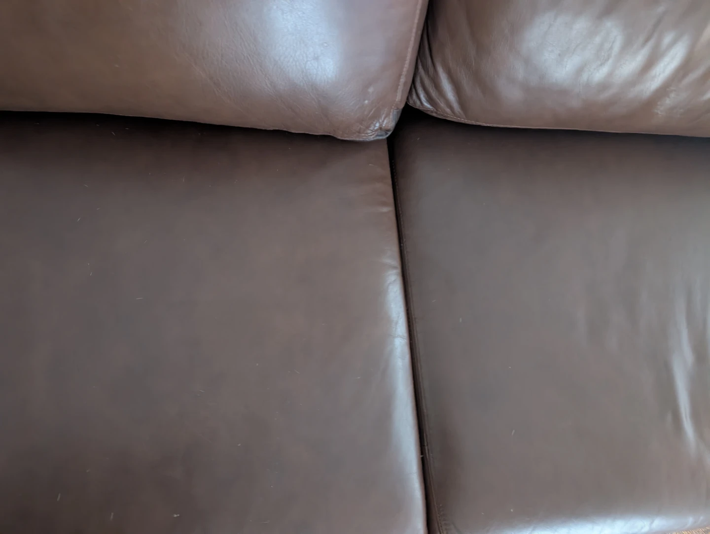 Brown Leather Sofa - photo 2