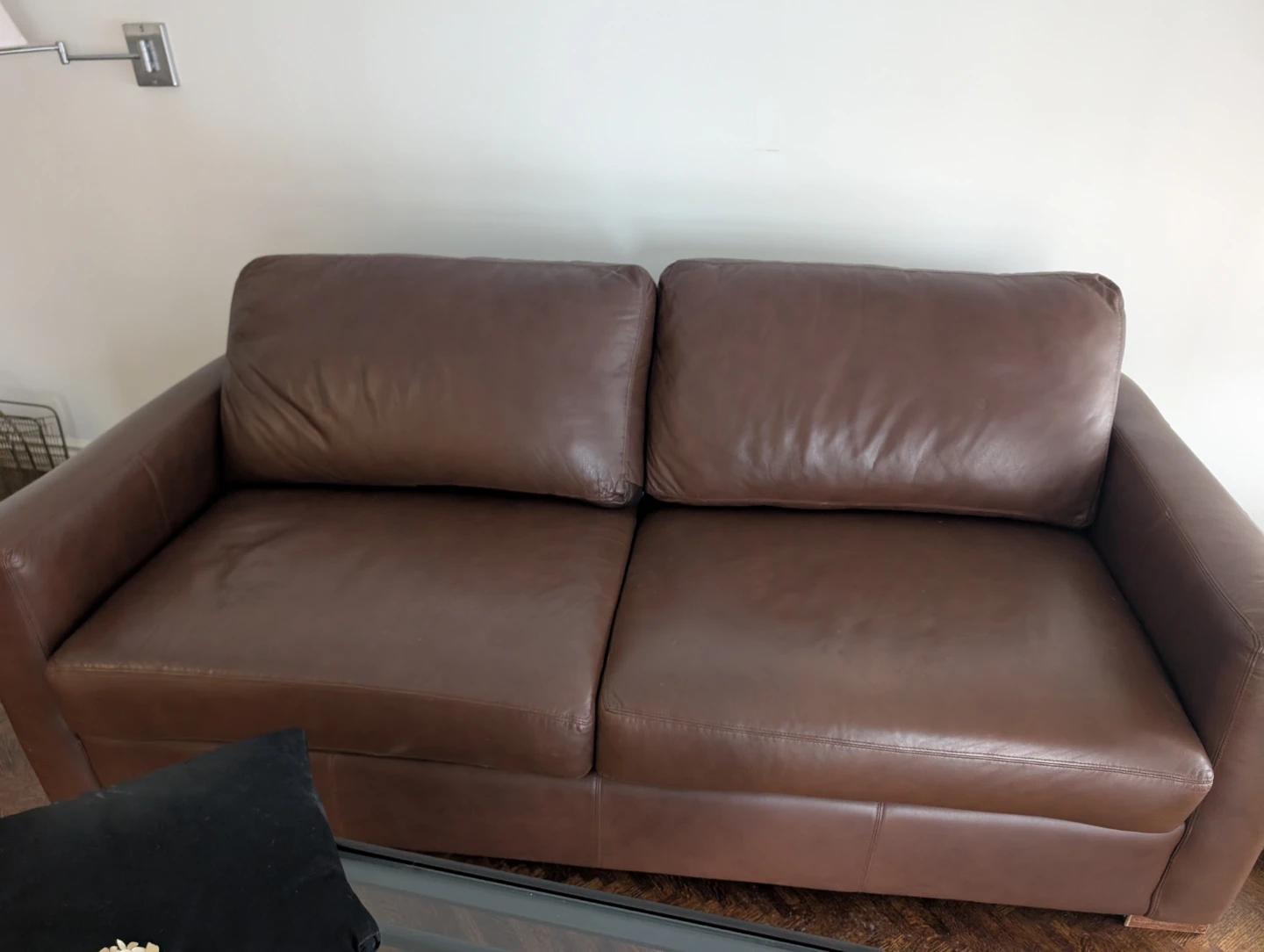 Brown Leather Sofa - photo 4