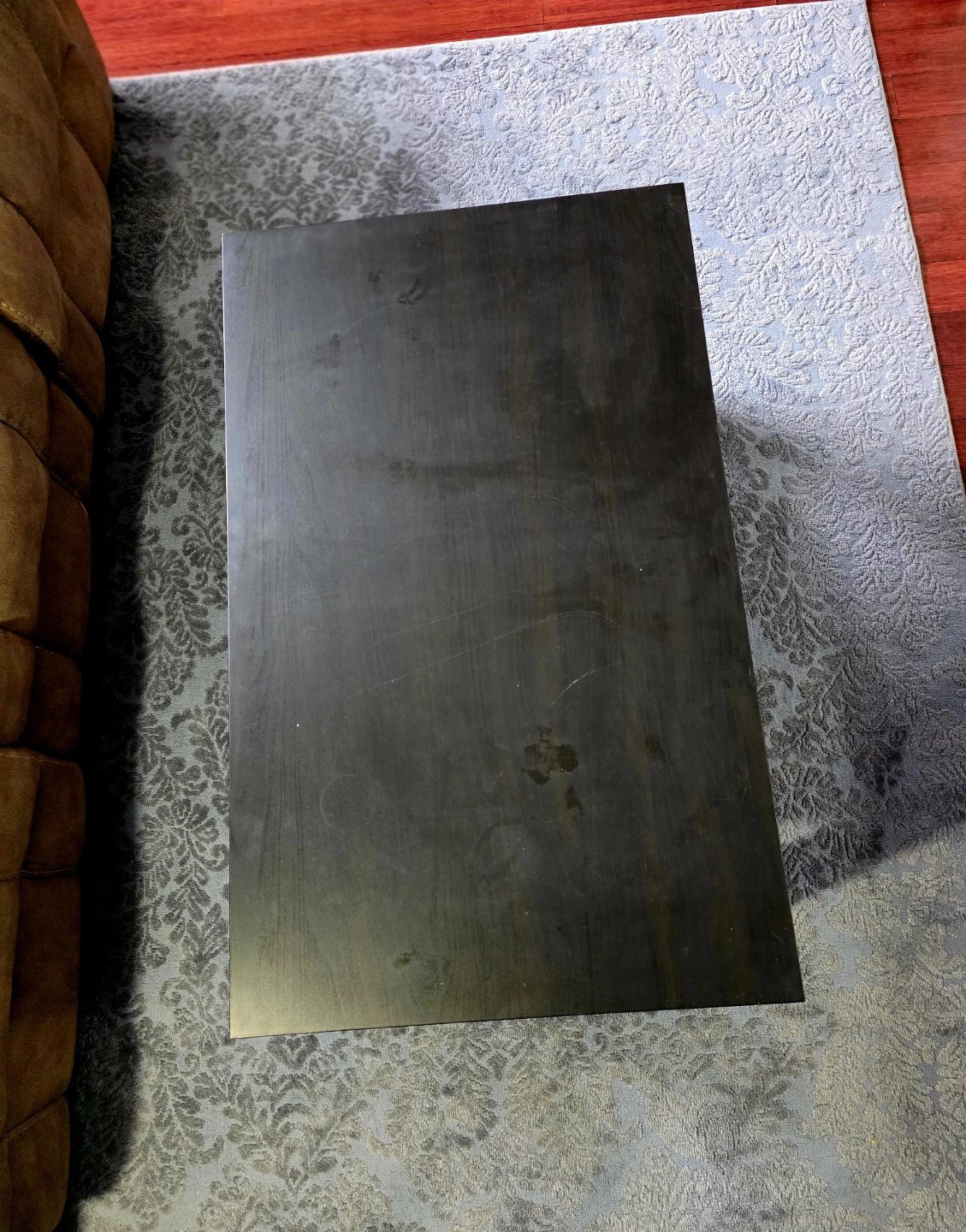 Black Coffee Table with Shelf