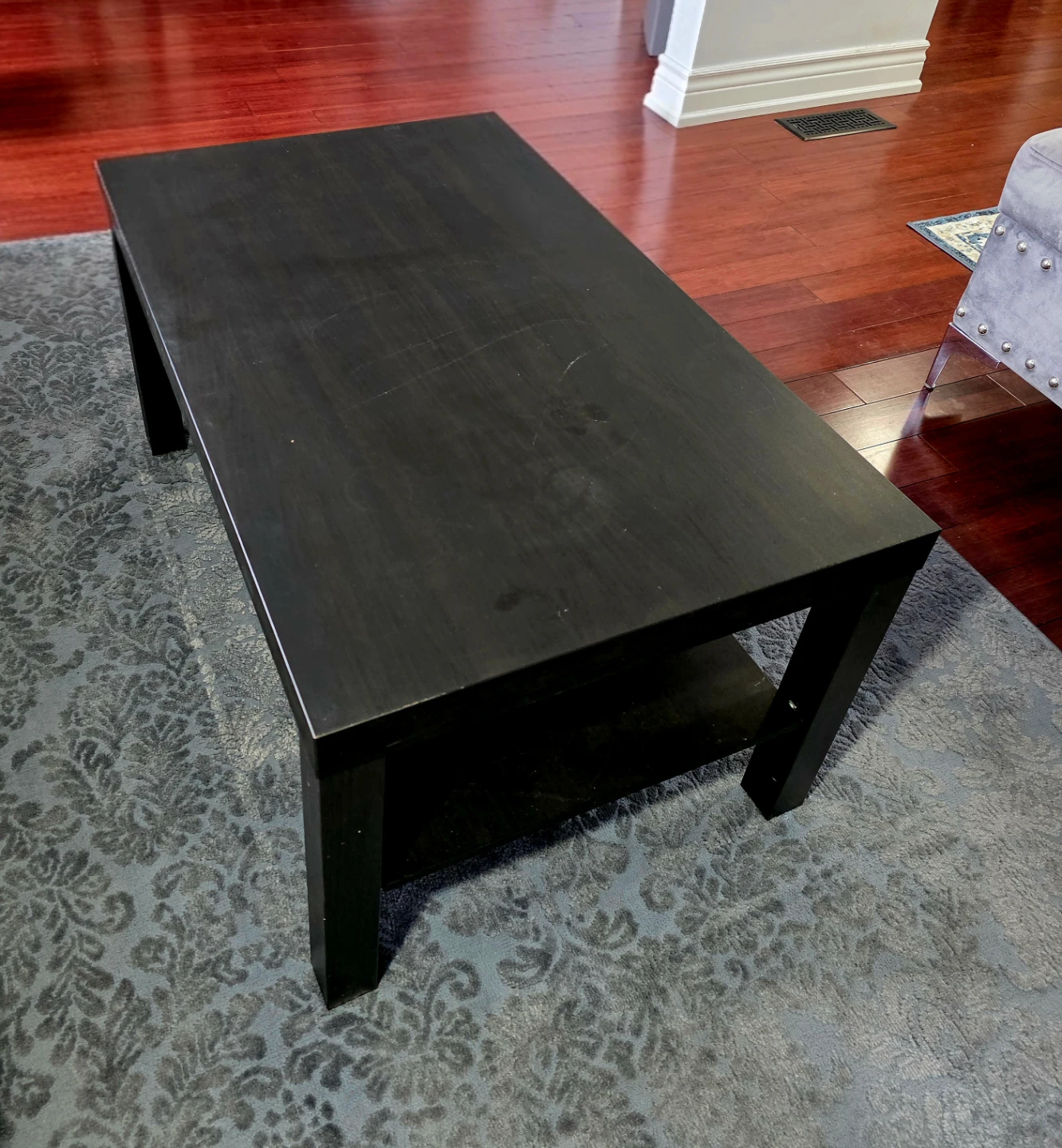 Black Coffee Table with Shelf - photo 2