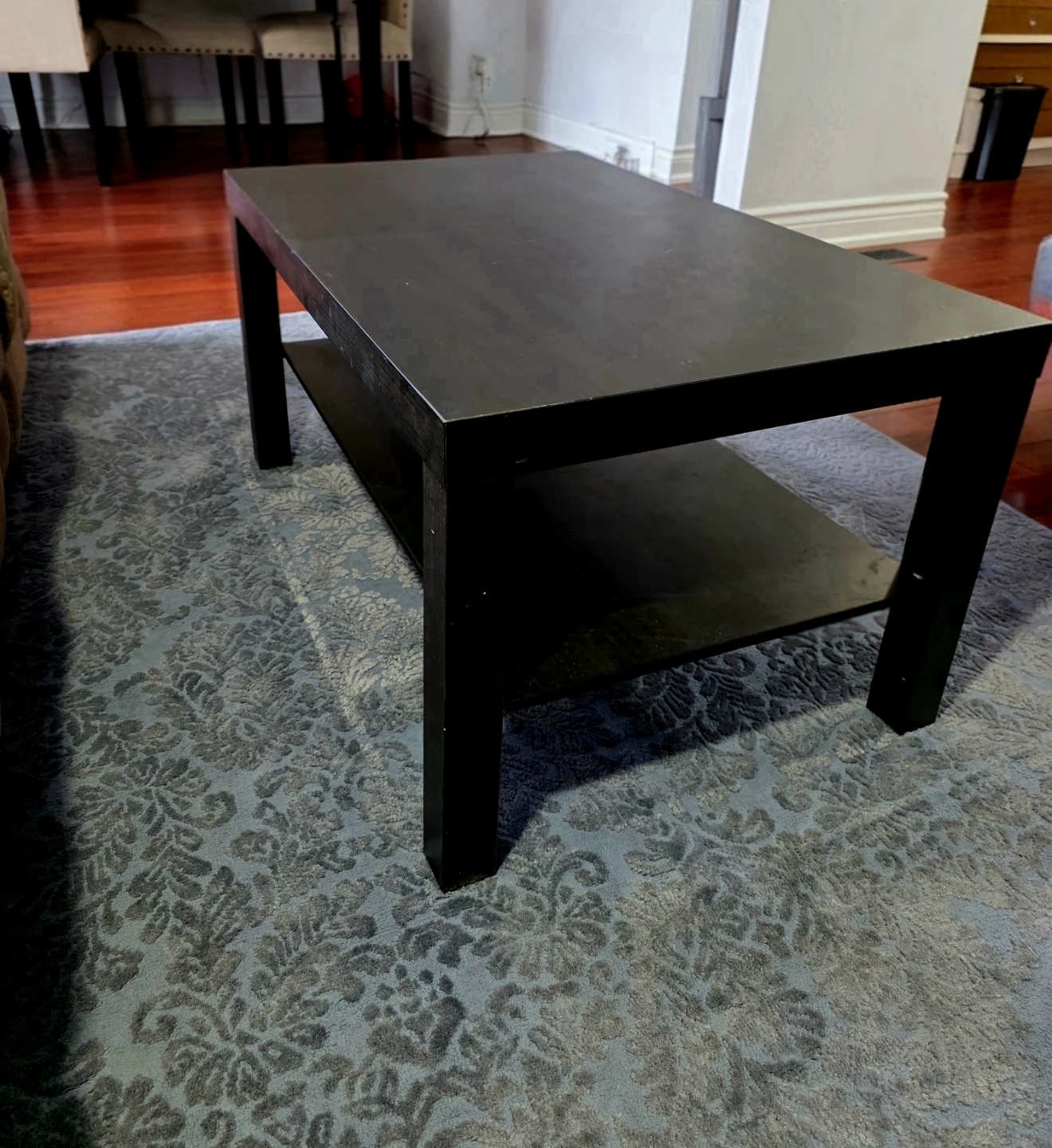 Black Coffee Table with Shelf - photo 3
