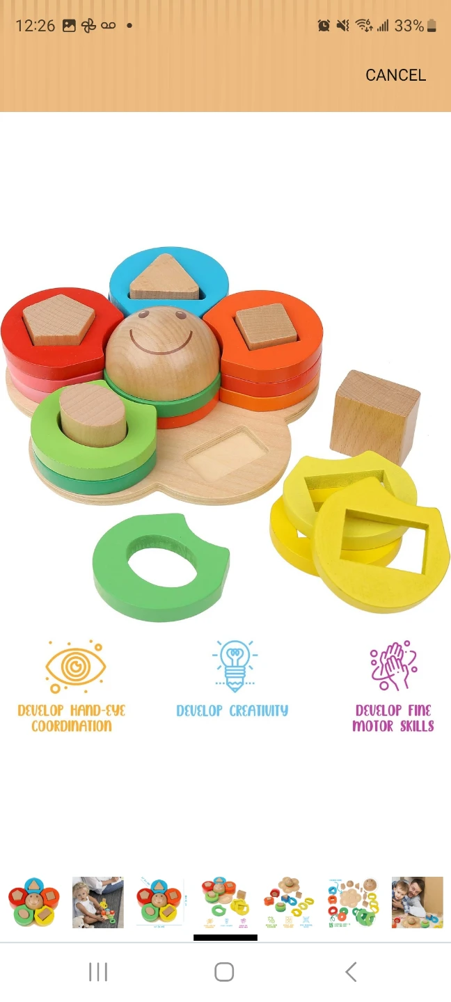 NEW -Boxiki Kids Wooden Stacking Toy - Sorting Puzzle - photo 4