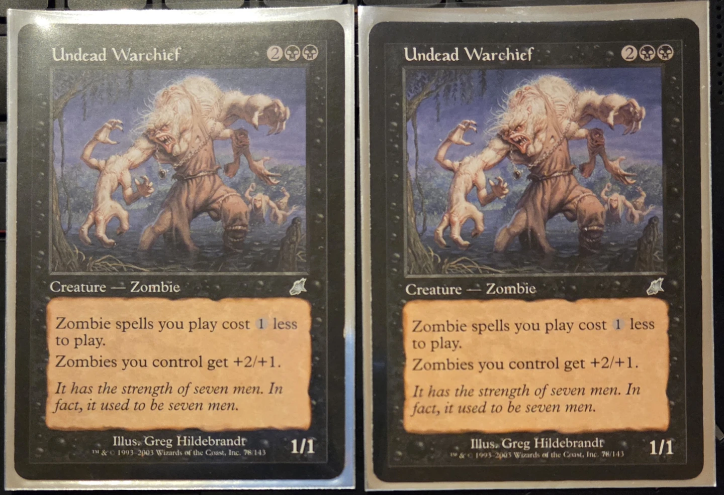 Undead Warchief x2 Magic the Gathering Card