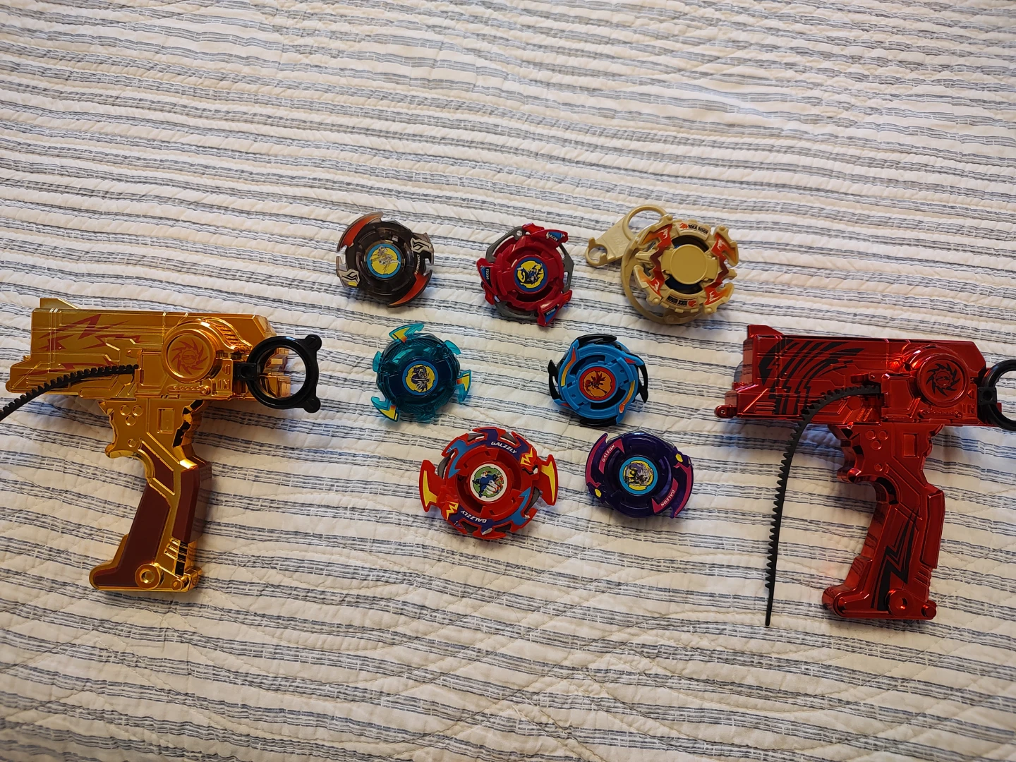 Beyblade Lot with 2 Duotron Launchers