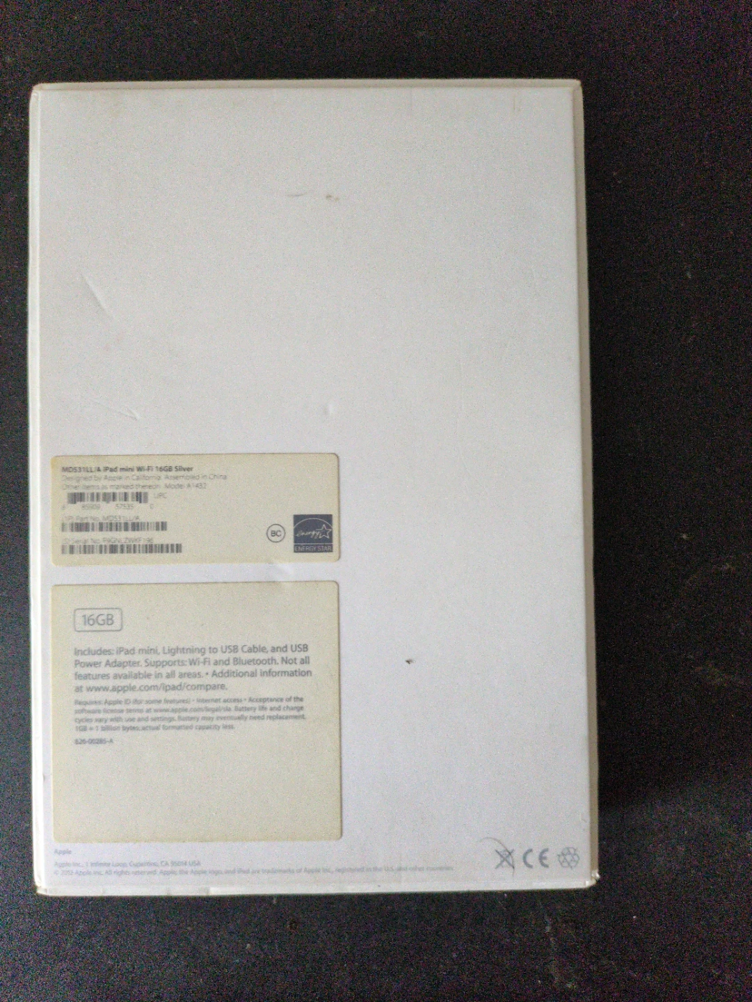 EMPTY BOX ONLY - Apple iPad mini Wi-Fi 16GB Silver - photo 3