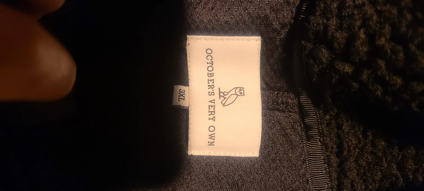 OVO October's Very Own Black Fleece Jacket Size 3XL - photo 5