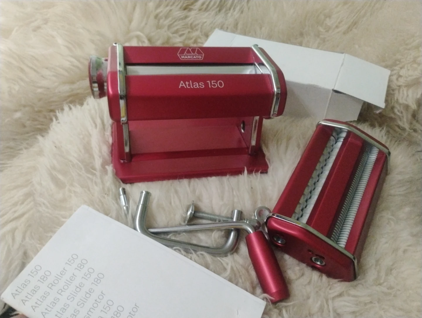 🥕 Marcato Atlas 150 Pasta Machine - Red