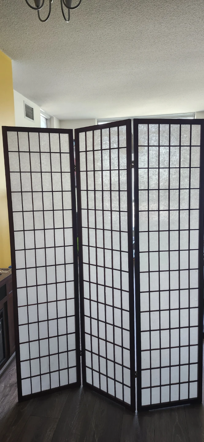 3-Panel Shoji Screen Room Divider - photo 2