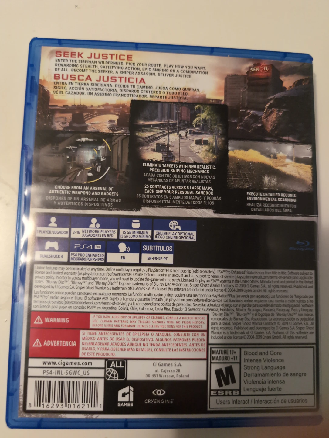 Sniper Ghost Warrior Contracts PS4 Video Game - photo 2