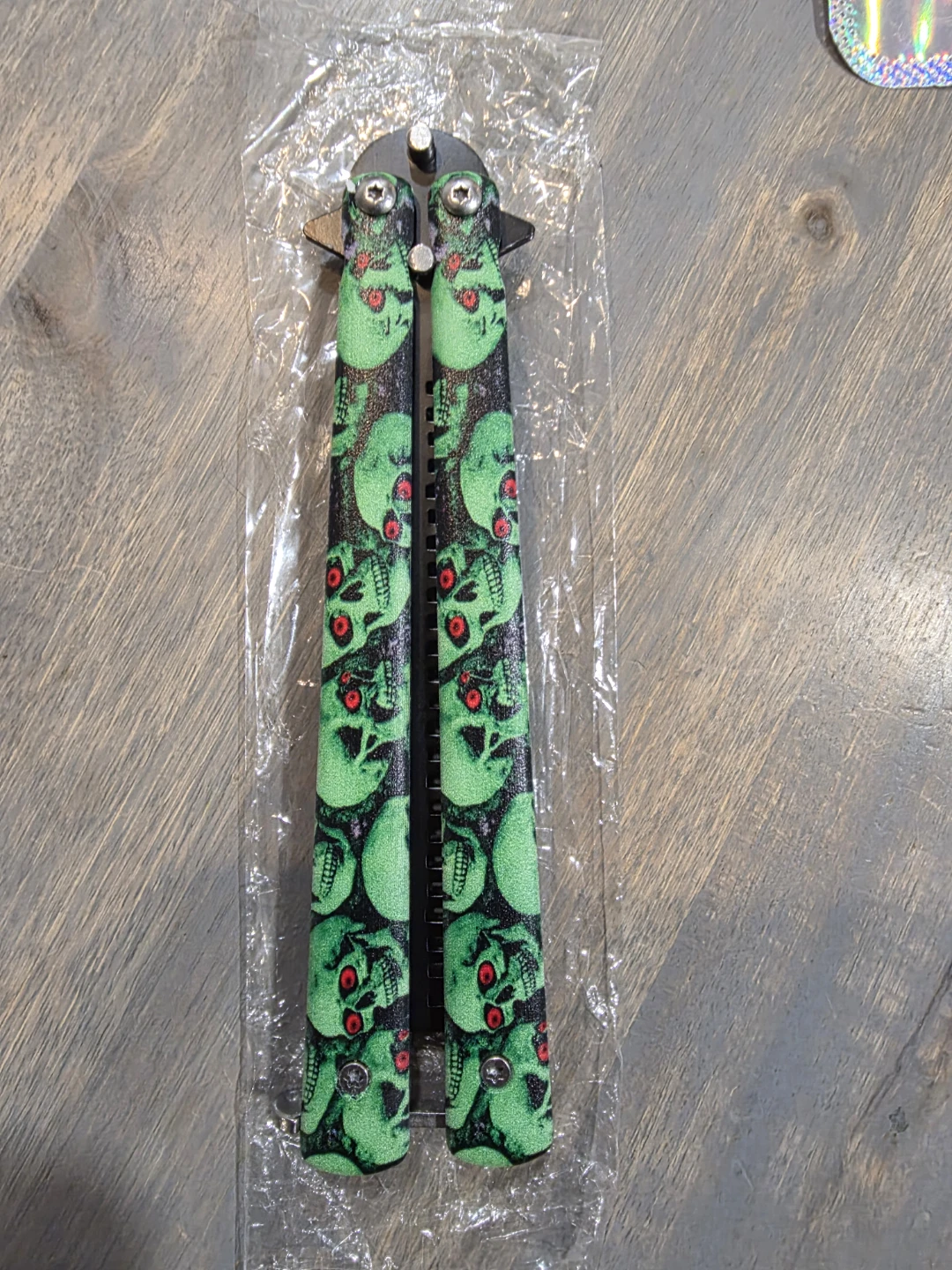 Finger Dancer EDC Folding Comb- Green💀Skull - photo 4