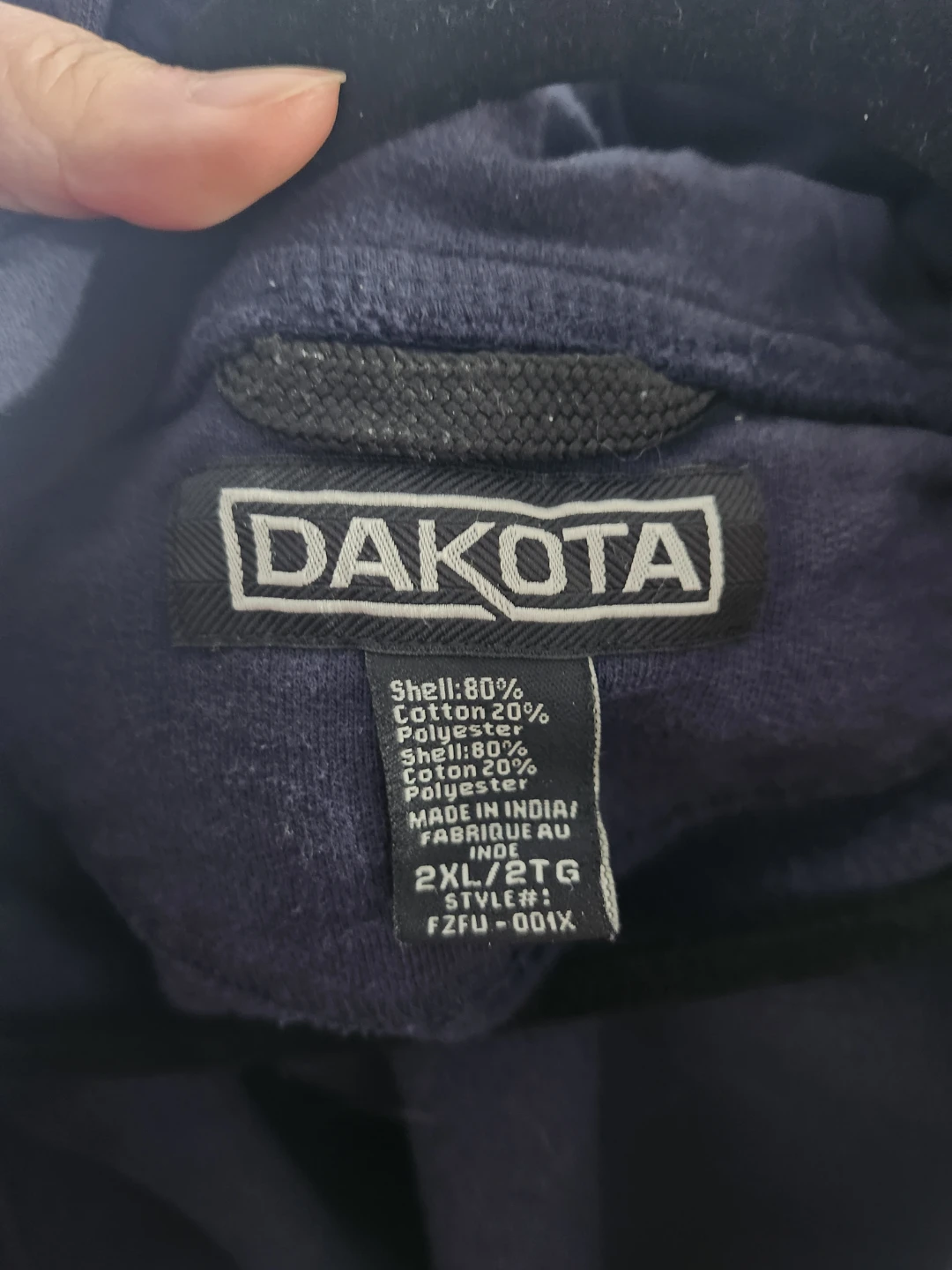Dakota Men's Navy Full Zip Hoodie Jacket - photo 3