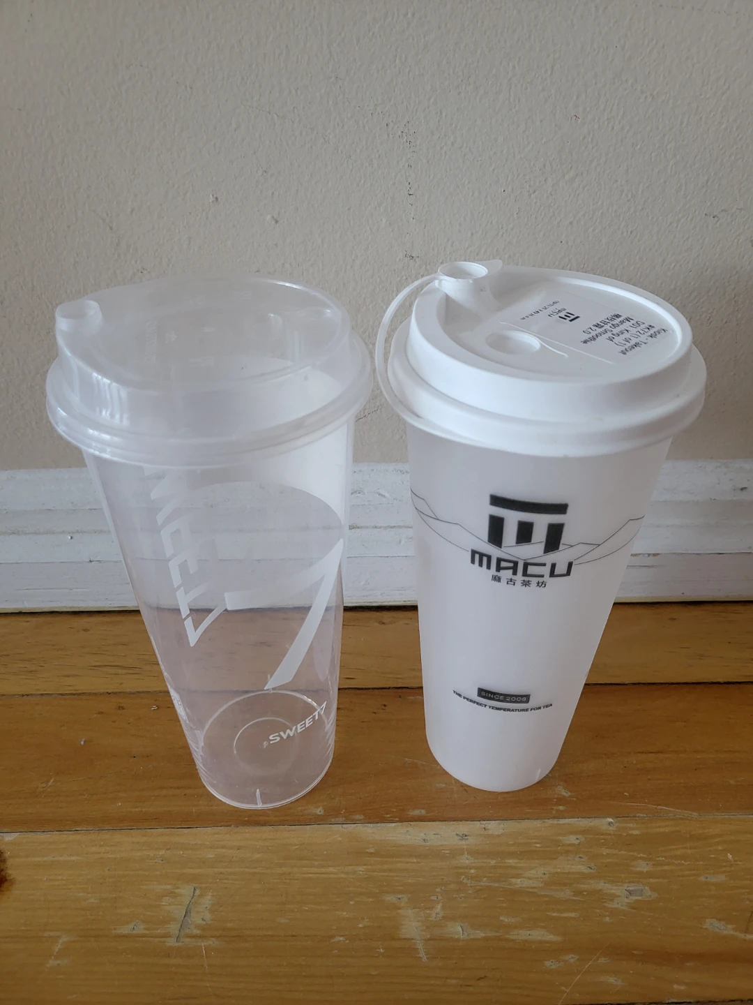 FREE! Large Reusable Plastic Cups w/ Lids
