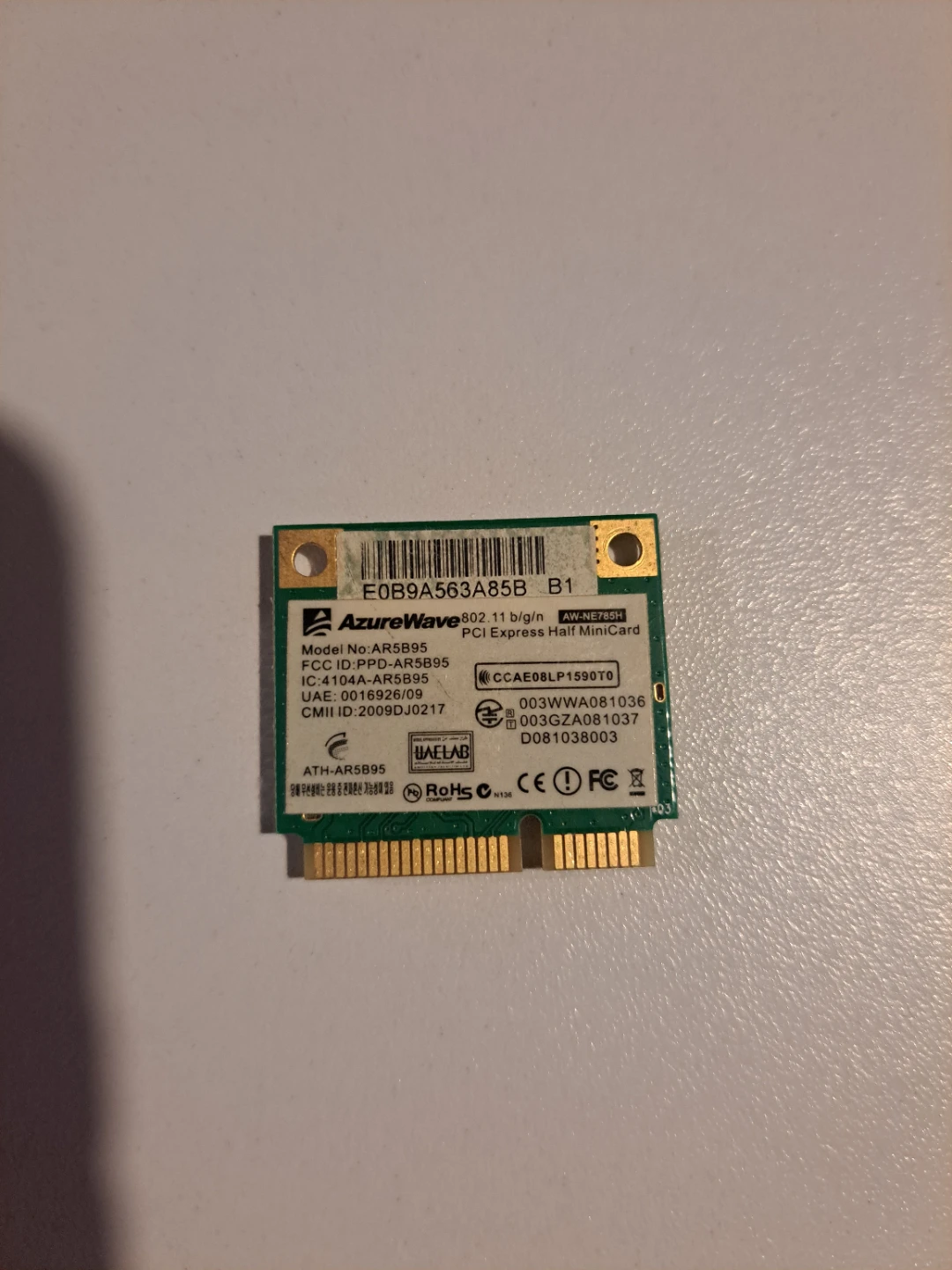 AzureWave AR5B95 PCI Express Half MiniCard Wireless Card