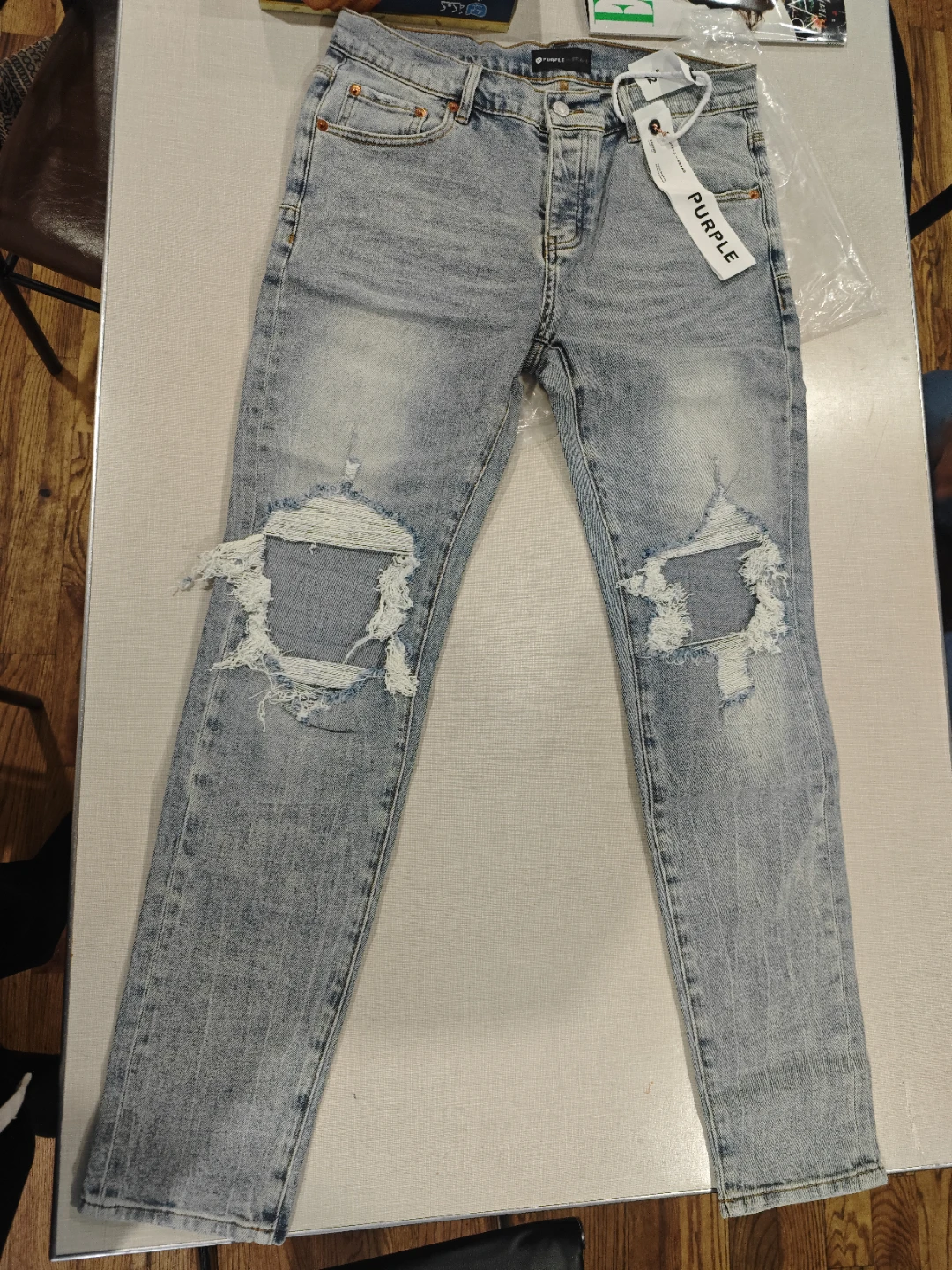 Purple Brand Dropped Fit Jeans - Size 32 - photo 2