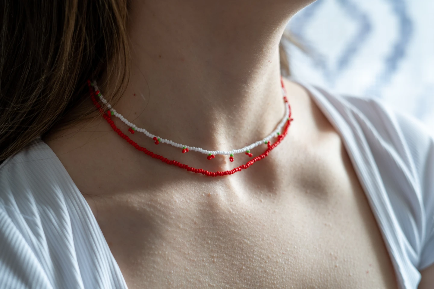 Beaded Cherry Necklace Set - photo 3