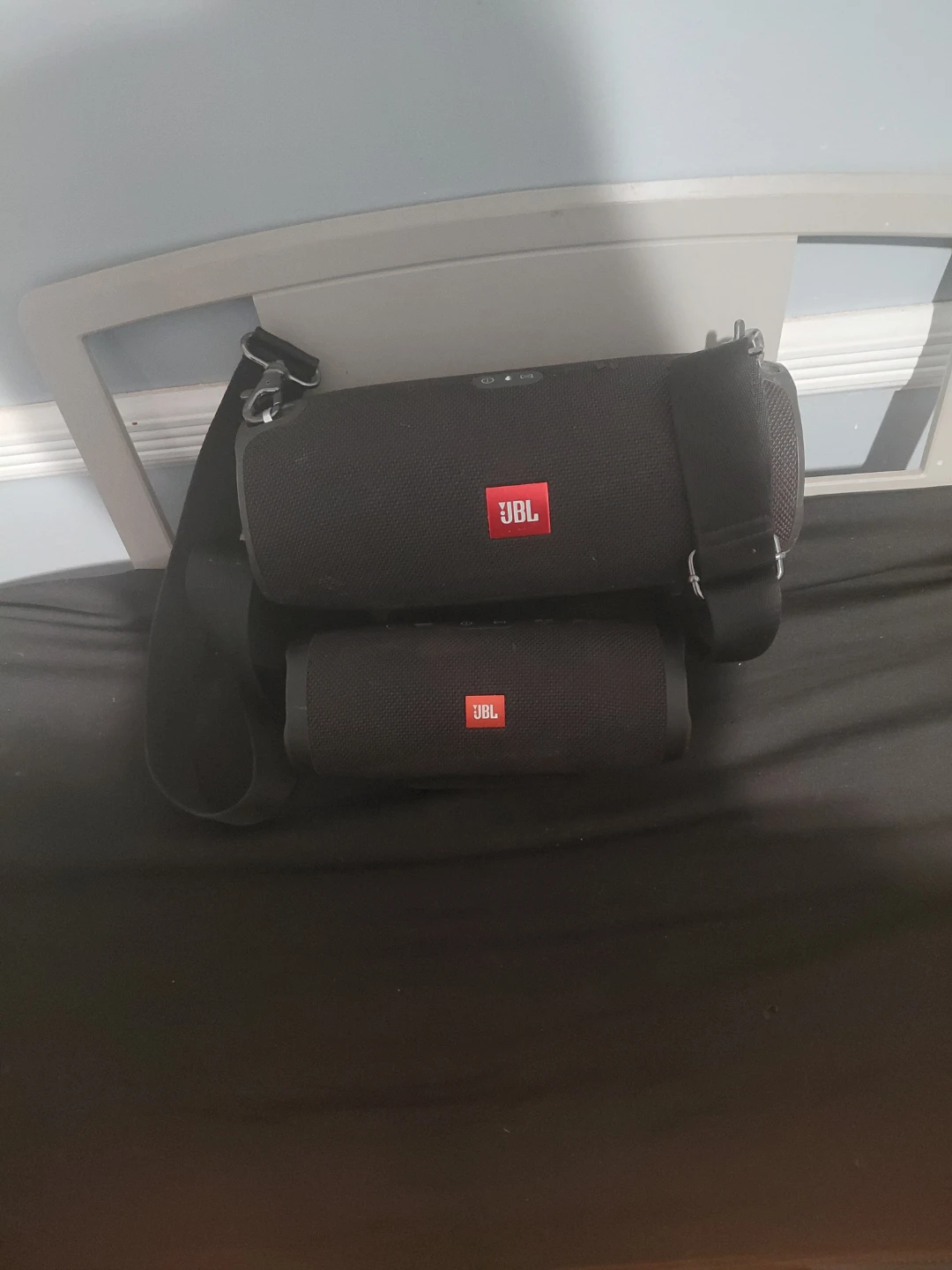 Two jbl speakers