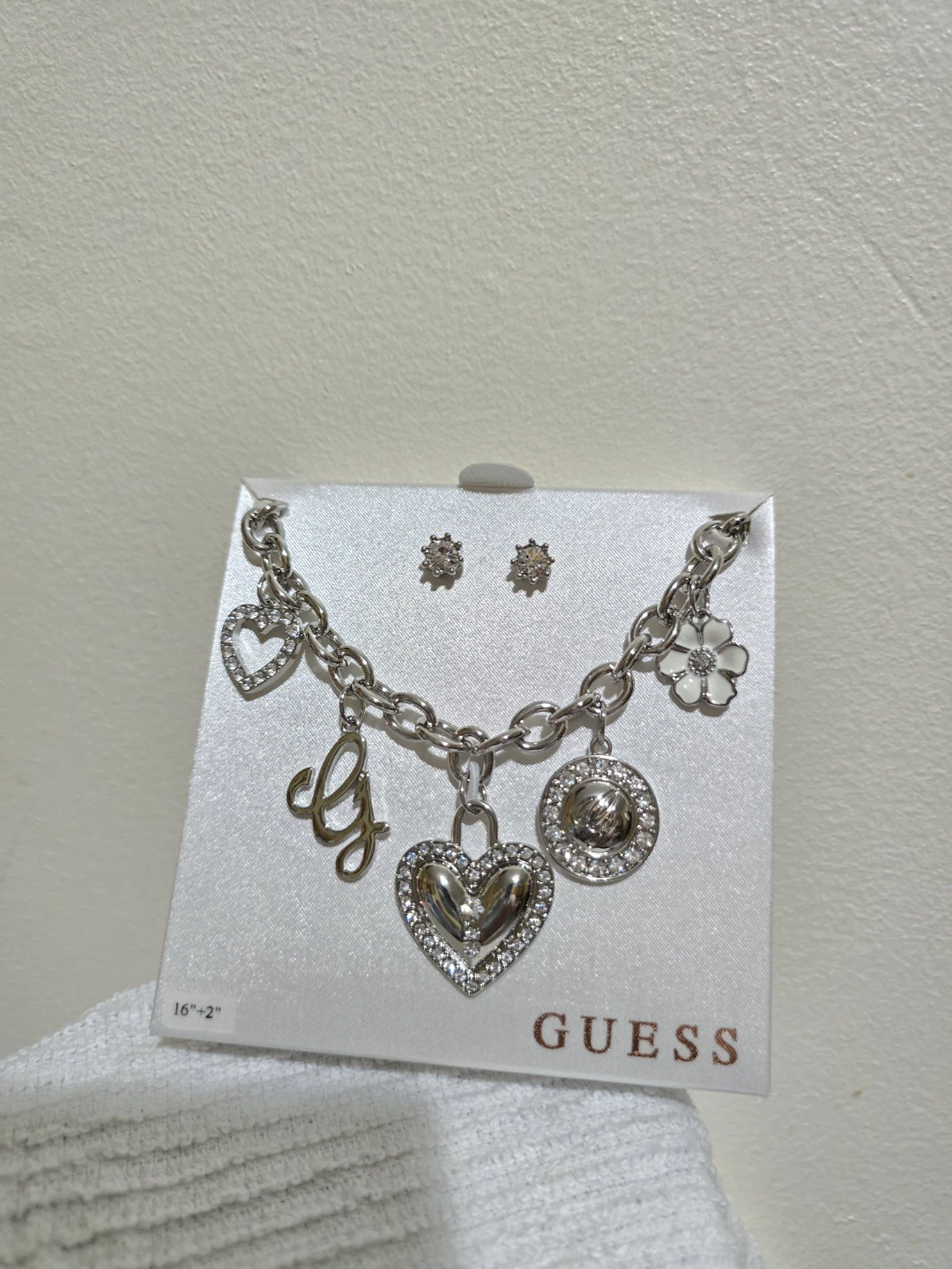 Guess Charm Necklace and Earrings Set - photo 3